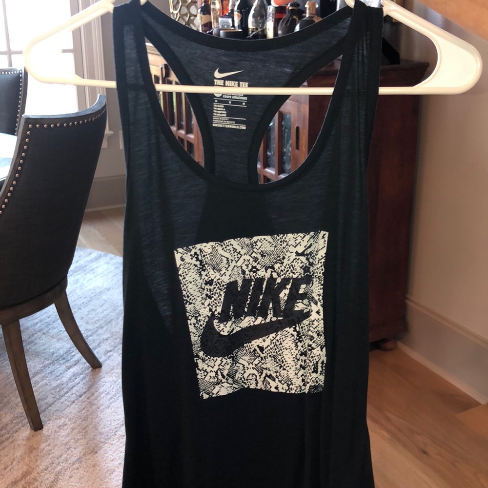 black and white nike tank top